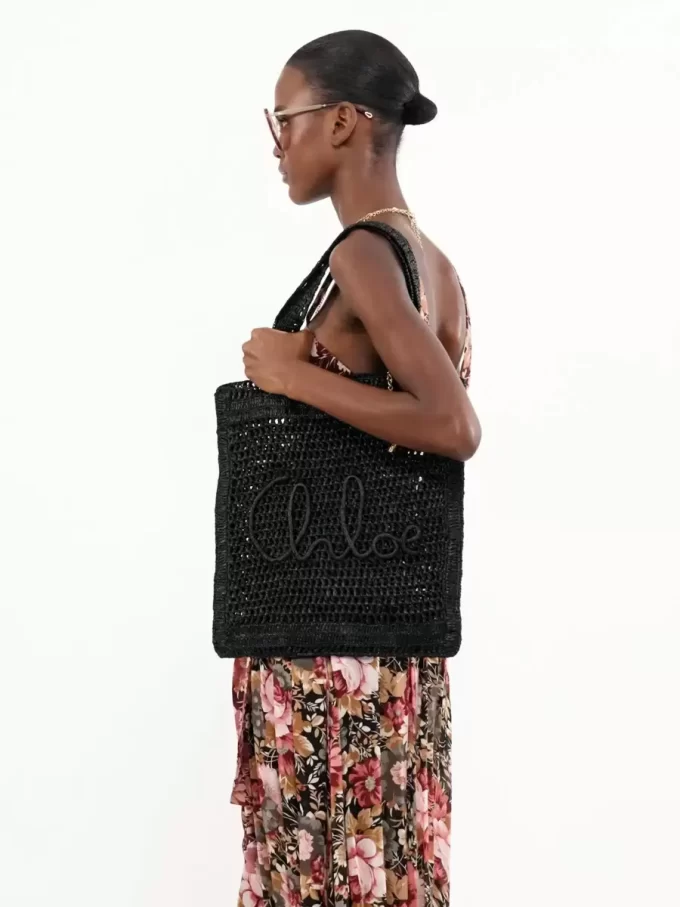 Sac cabas Summer Banana en raphia
