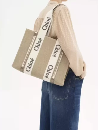 sac cabas woody en lin et cuir 2 330x440 - Sac cabas Woody en lin et cuir