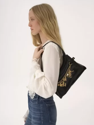 Sac hobo Chloé Charms en cuir brillant