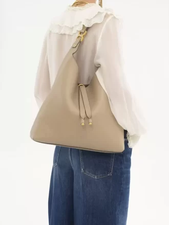 Sac hobo Marcie en cuir grainé Sac hobo Marcie en cuir grainé