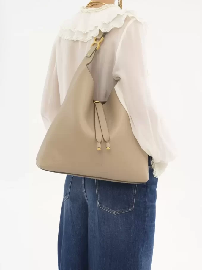 Sac hobo Marcie en cuir grainé