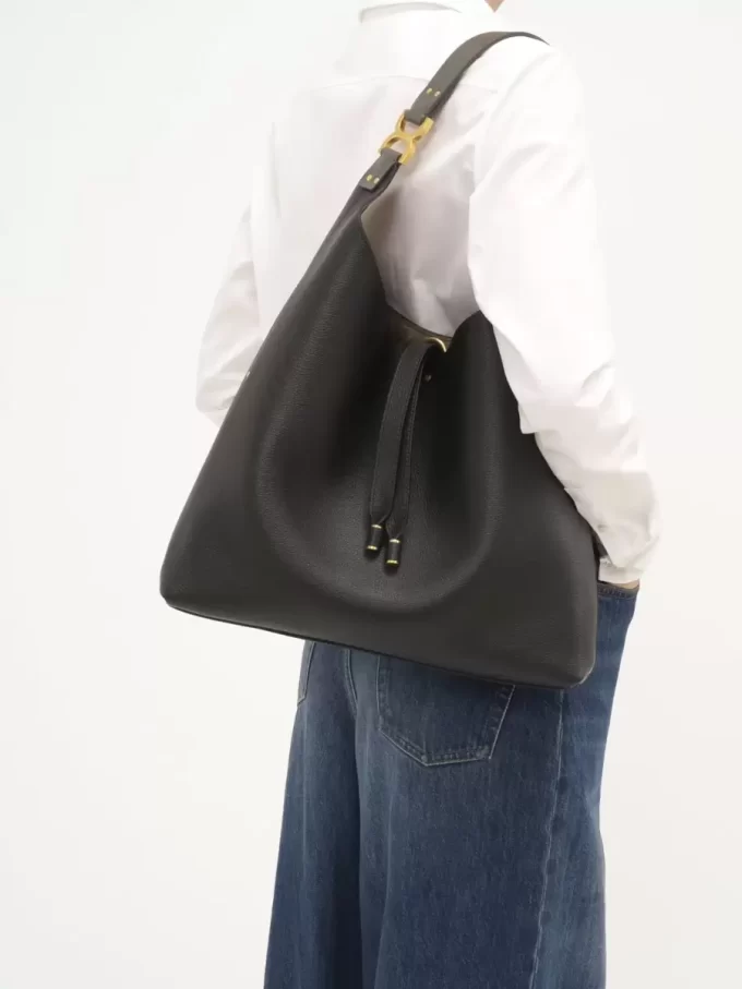 Sac hobo Marcie en cuir grainé