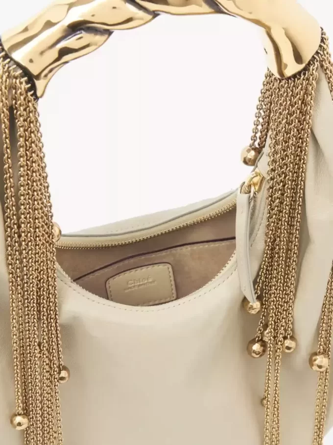 Sac hobo Twisted Shell en cuir brillant Sac hobo Twisted Shell en cuir brillant