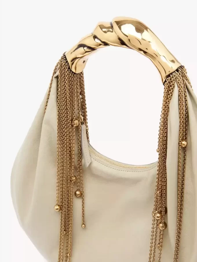 Sac hobo Twisted Shell en cuir brillant Sac hobo Twisted Shell en cuir brillant