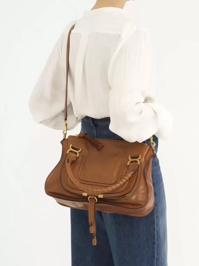 Sac Marcie en cuir brillant Sac Marcie en cuir brillant