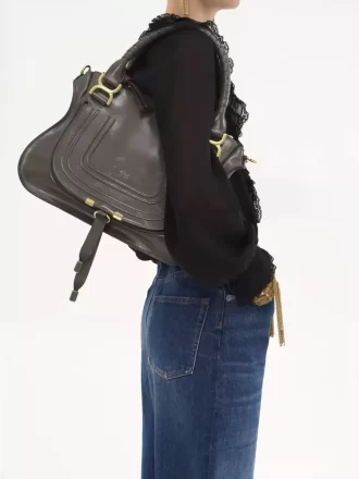 Sac Marcie en cuir brillant