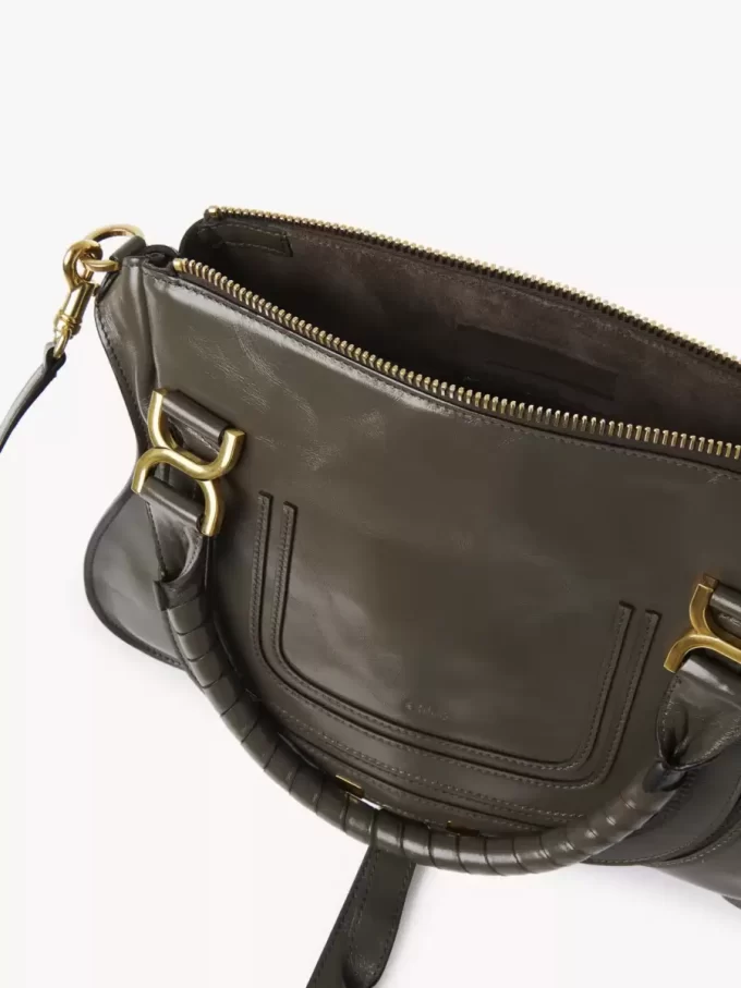 Sac Marcie en cuir brillant Sac Marcie en cuir brillant