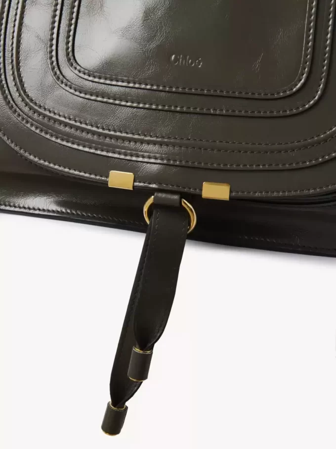 Sac Marcie en cuir brillant Sac Marcie en cuir brillant