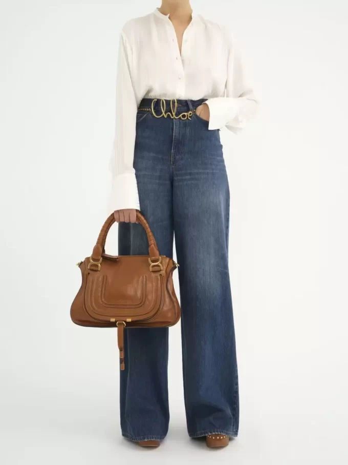 Sac Marcie en cuir brillant Sac Marcie en cuir brillant