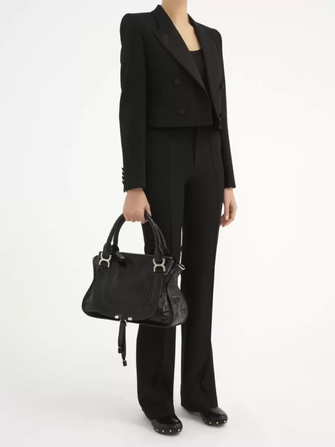 Sac Marcie en cuir brillant Sac Marcie en cuir brillant