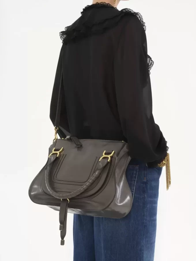 Sac Marcie en cuir brillant Sac Marcie en cuir brillant