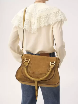 Sac Marcie en cuir suédé
