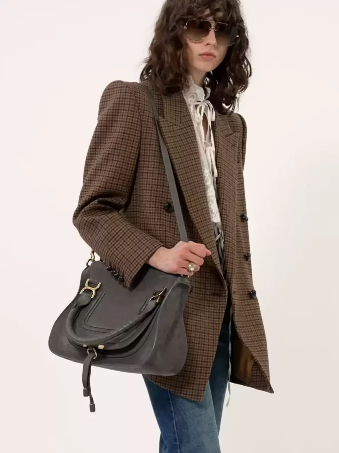 Sac Marcie en cuir suédé Sac Marcie en cuir suédé
