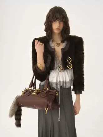 Sac Paddington en cuir grainé