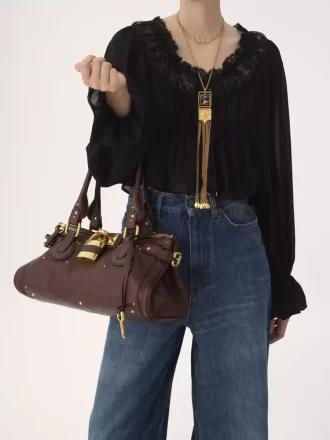 Sac Paddington en cuir grainé