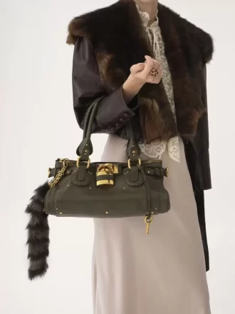 Sac Paddington en cuir grainé