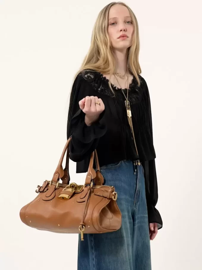 Sac Paddington en cuir grainé Sac Paddington en cuir grainé