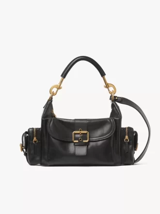 Sac photo en cuir brillant