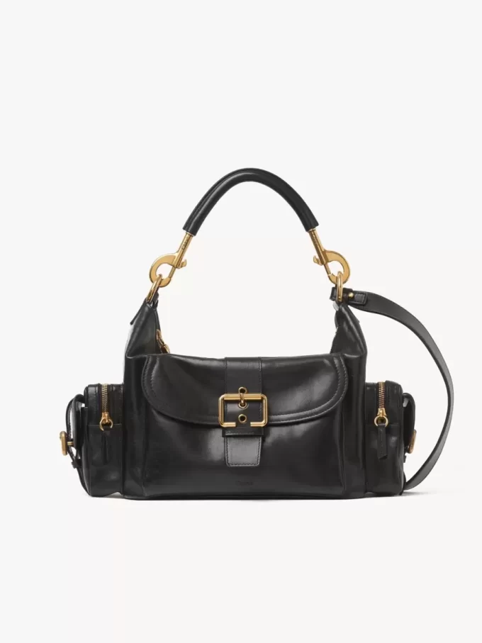 Sac photo en cuir brillant Sac photo en cuir brillant