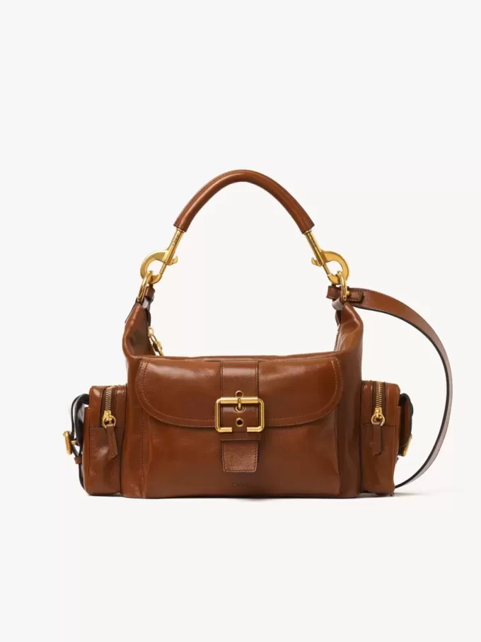 Sac photo en cuir brillant Sac photo en cuir brillant