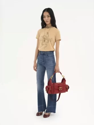 Sac photo en cuir brillant