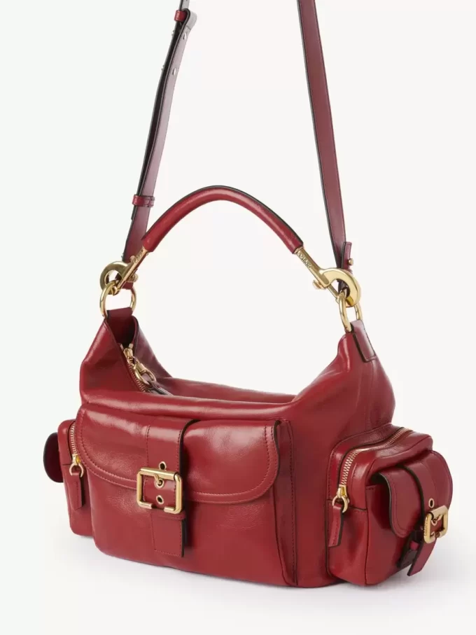 Sac photo en cuir brillant Sac photo en cuir brillant