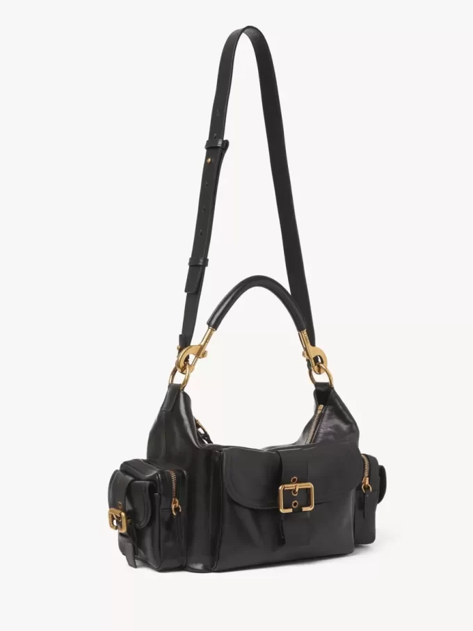 Sac photo en cuir brillant Sac photo en cuir brillant