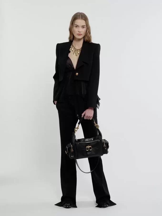 Sac photo en cuir brillant Sac photo en cuir brillant