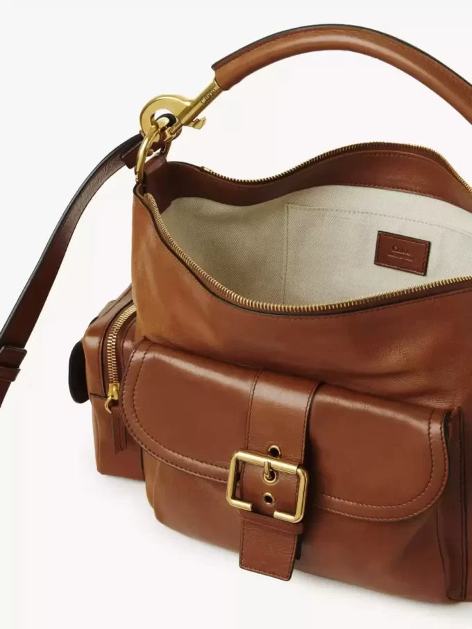 Sac photo en cuir brillant Sac photo en cuir brillant