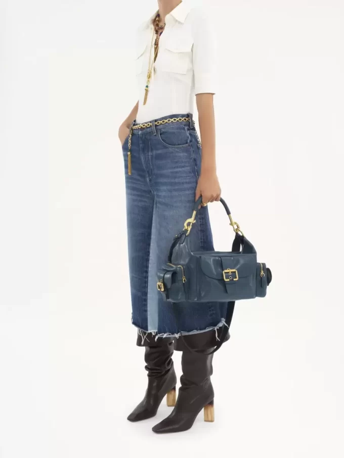 Sac photo en cuir brillant Sac photo en cuir brillant