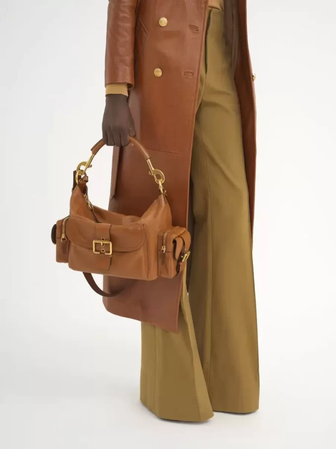 Sac photo en cuir brillant Sac photo en cuir brillant