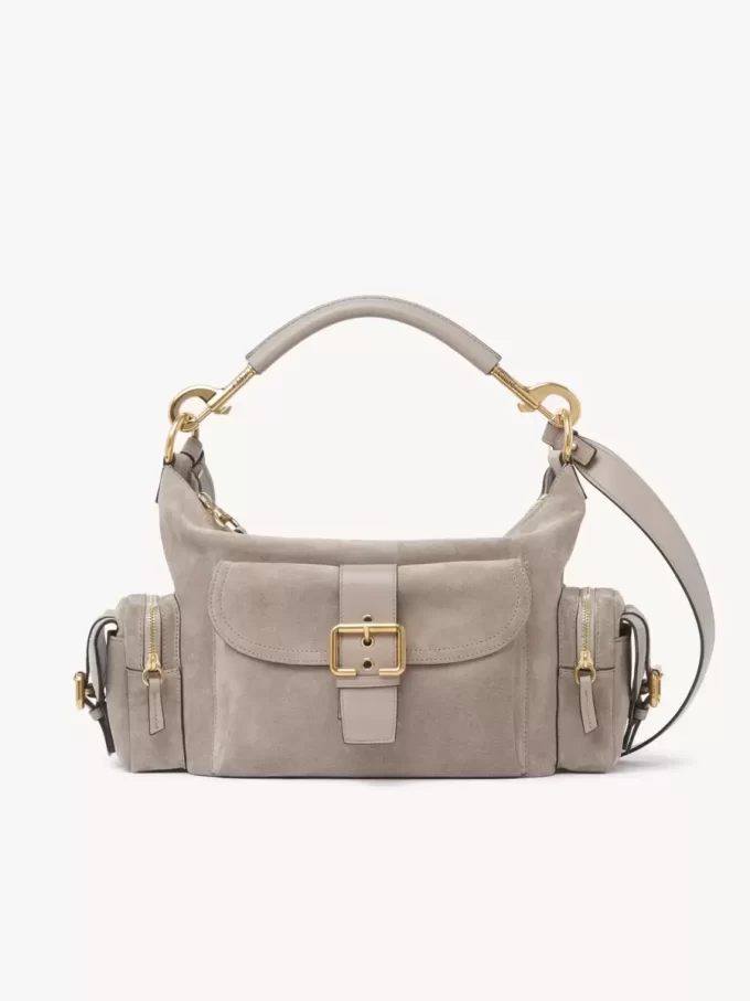 Sac photo en cuir suédé Sac photo en cuir suédé