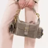 Sac photo en cuir suédé Sac photo en cuir suédé