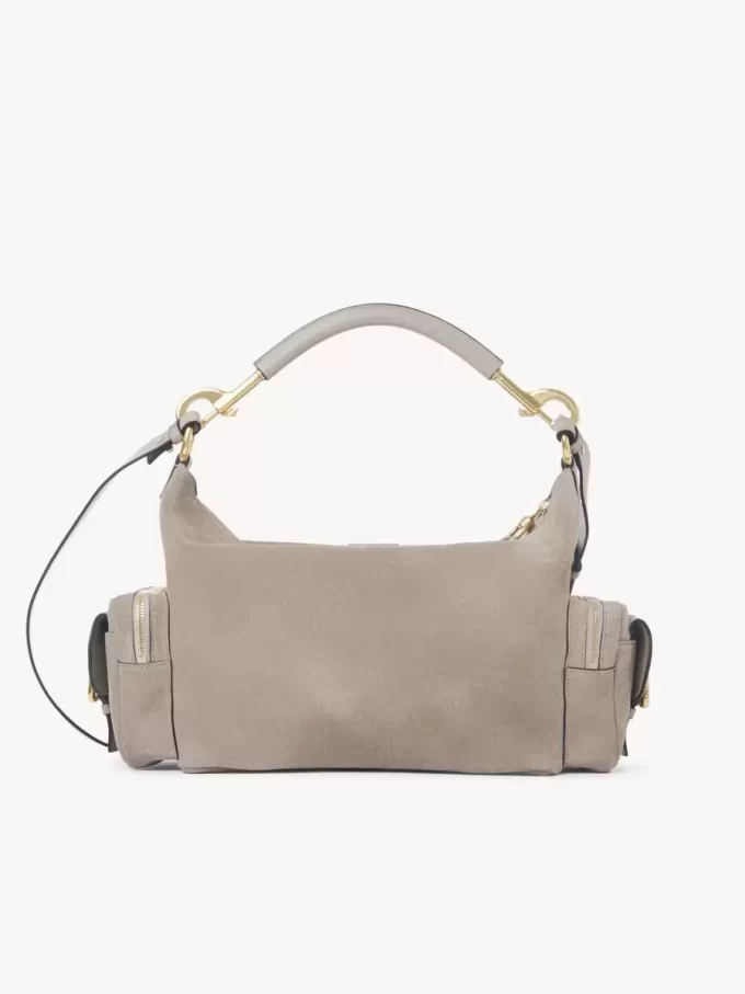 Sac photo en cuir suédé Sac photo en cuir suédé