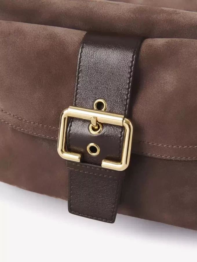 Sac photo en cuir suédé Sac photo en cuir suédé