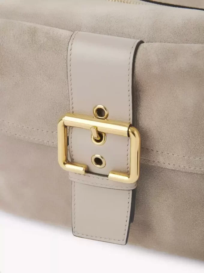 Sac photo en cuir suédé Sac photo en cuir suédé