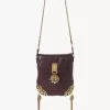 Sac à rabat chaîne Château Treasures en cuir grainé