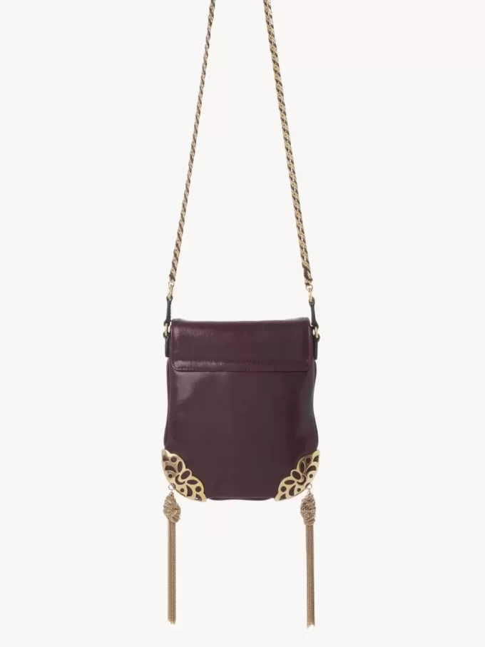 Sac à rabat chaîne Château Treasures en cuir grainé