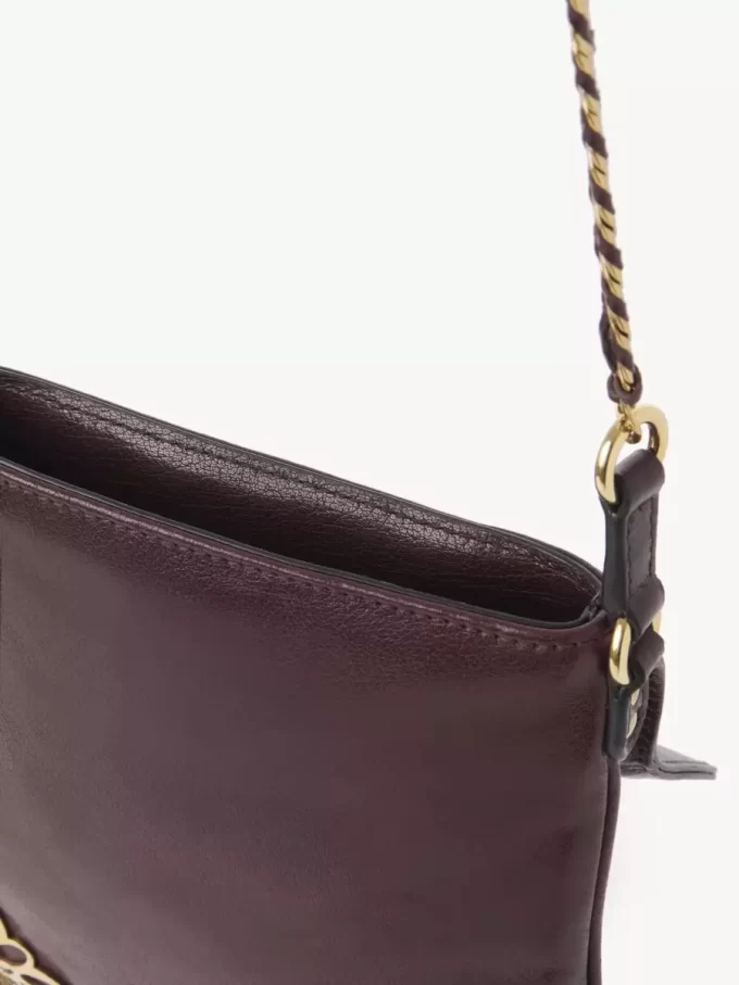 Sac à rabat chaîne Château Treasures en cuir grainé