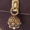 Sac à rabat chaîne Château Treasures en cuir grainé