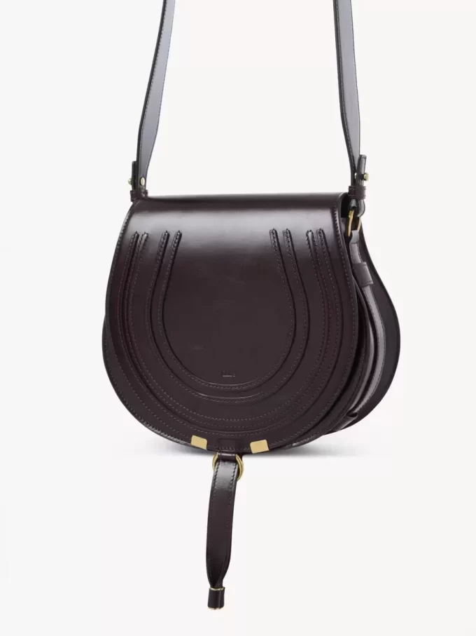 Sacoche de selle Marcie en cuir brillant Sacoche de selle Marcie en cuir brillant