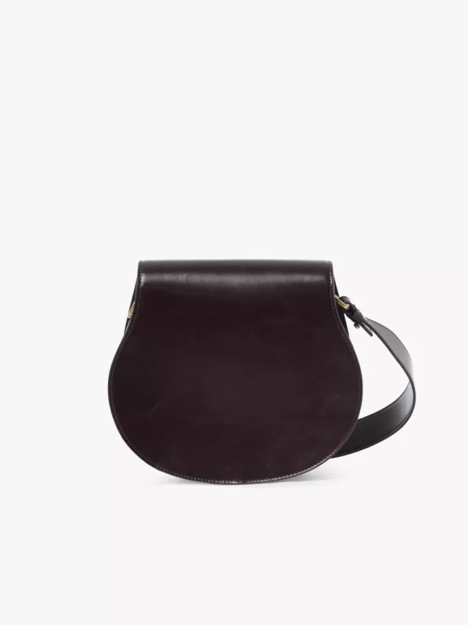 Sacoche de selle Marcie en cuir brillant Sacoche de selle Marcie en cuir brillant