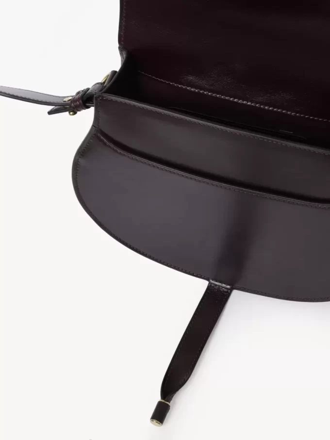 Sacoche de selle Marcie en cuir brillant Sacoche de selle Marcie en cuir brillant