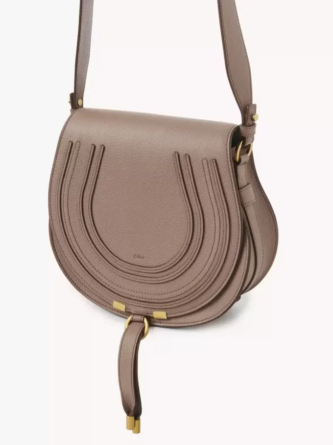 Sacoche de selle Marcie en cuir grainé