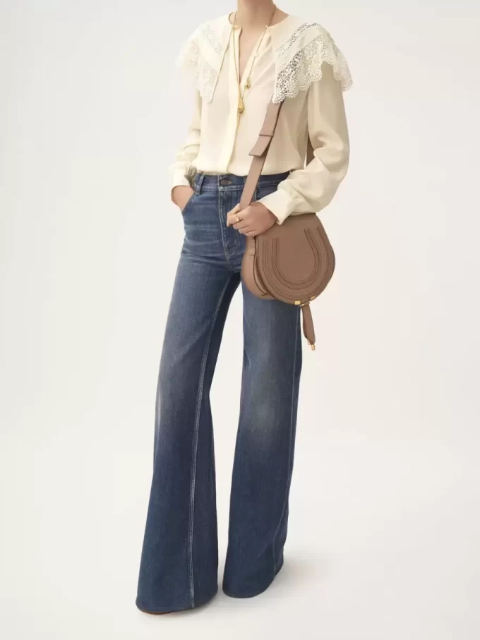 Sacoche de selle Marcie en cuir grainé