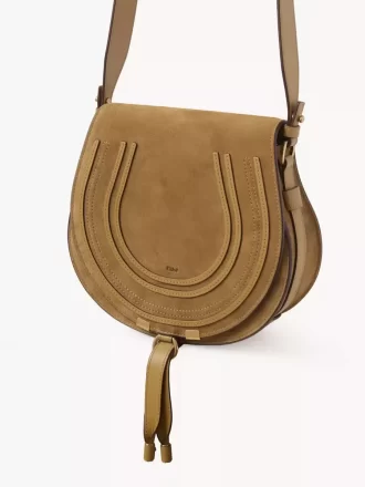 Sacoche de selle Marcie en cuir suédé