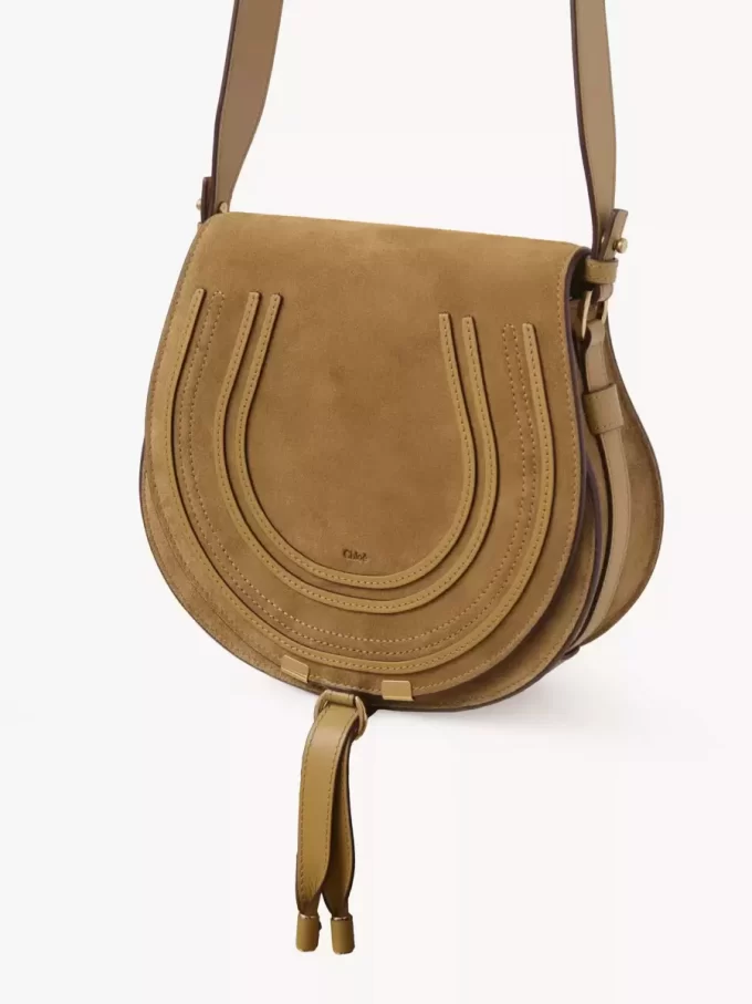 Sacoche de selle Marcie en cuir suédé Sacoche de selle Marcie en cuir suédé