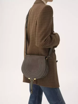 Sacoche de selle Marcie en cuir suédé Sacoche de selle Marcie en cuir suédé