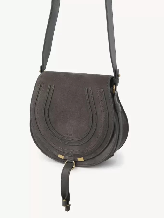 Sacoche de selle Marcie en cuir suédé Sacoche de selle Marcie en cuir suédé