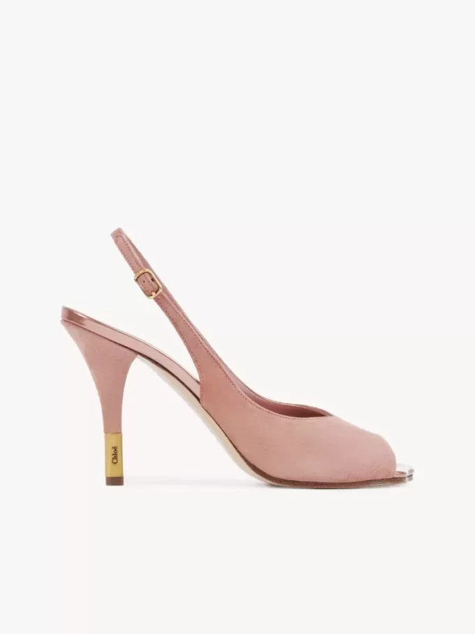 Sandale à talons fleuris
